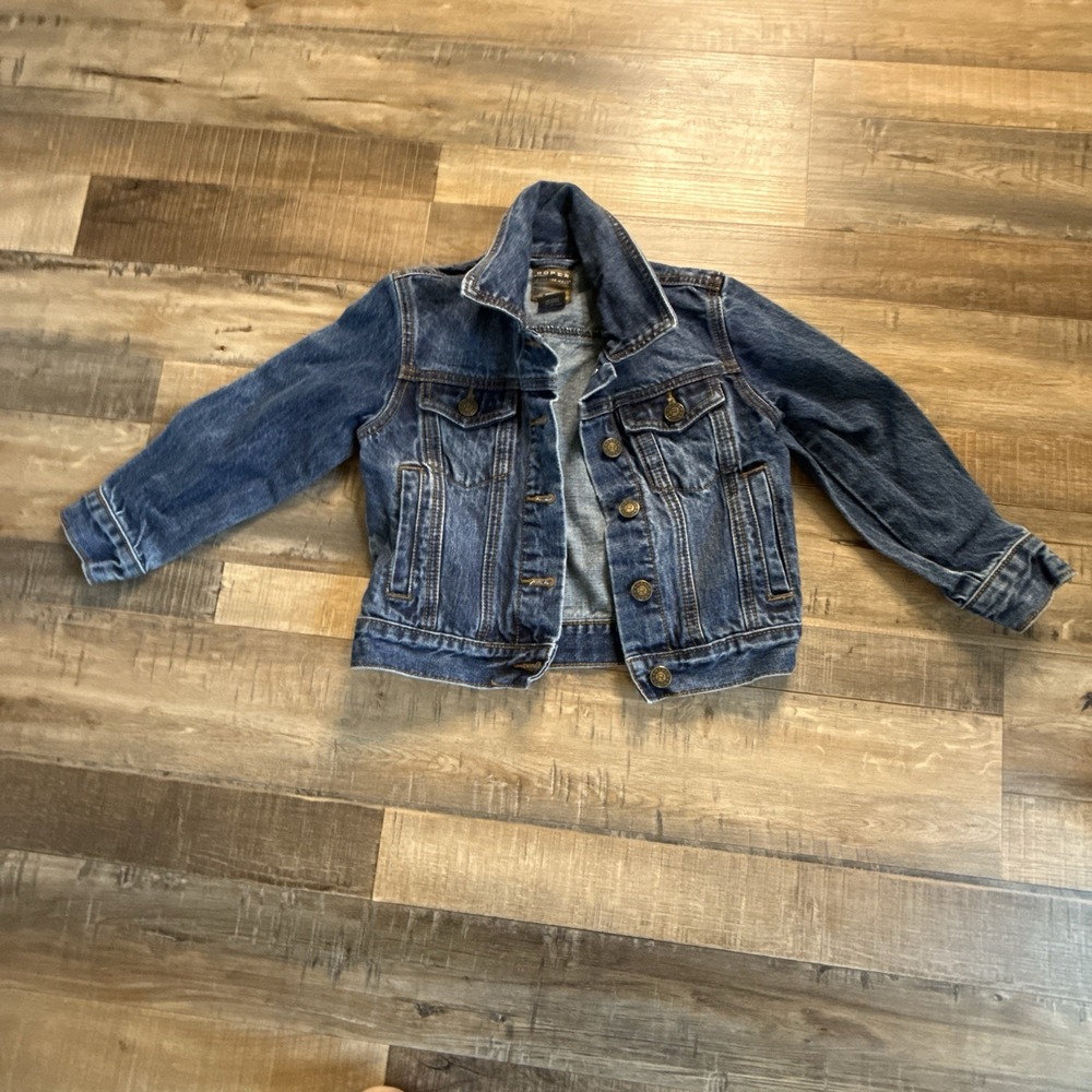 Roper Kids Denim Jacket Blue Western Sz XS 100% Cotton Cowboy